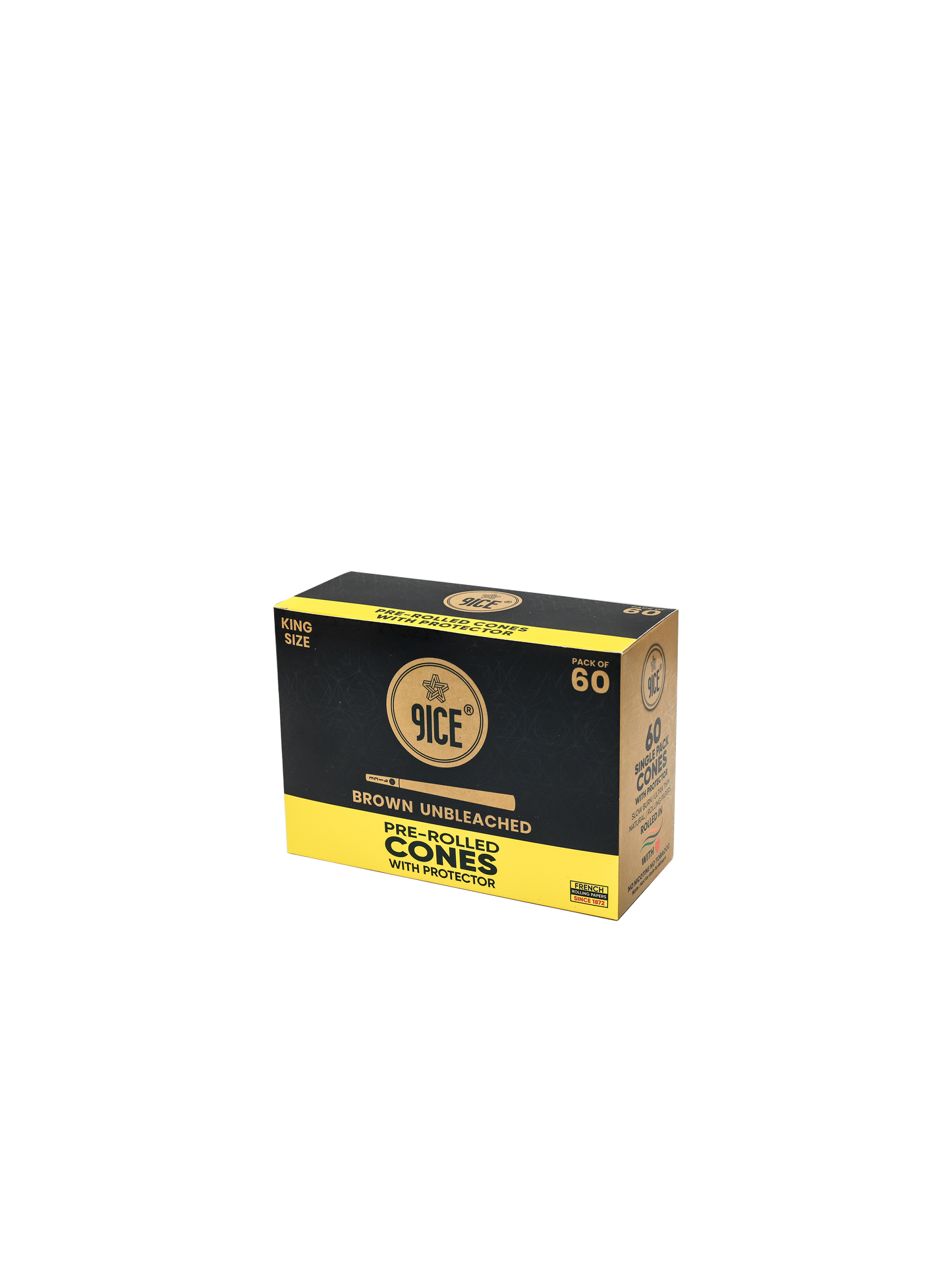 9ICE Brown Pre Rolled Cones (Pack of 60)