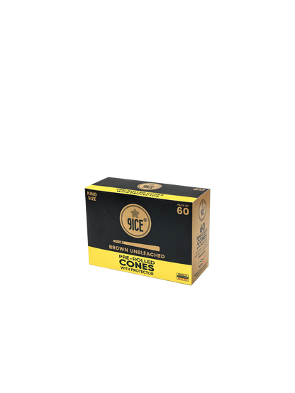 9ICE Brown Pre Rolled Cones (Pack of 60)