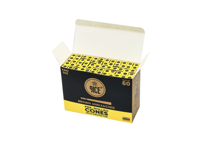 9ICE Brown Pre Rolled Cones (Pack of 60)